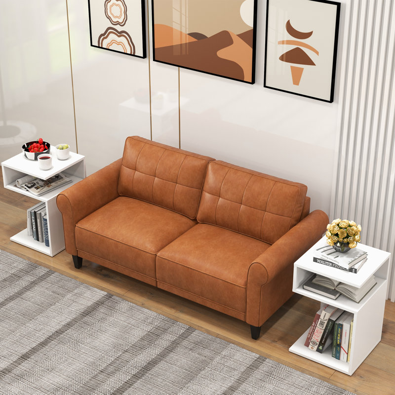 Breyah Side Table with Storage White 