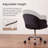 21''W Modern Swivel Velvet Upholstered Office Chair with Armrests-866054341