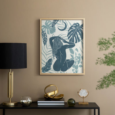 Moon Gazer IV, reproduction encadrée - bois massif