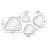 Pebble 4 Piece Pebble Beveled Mirror Set