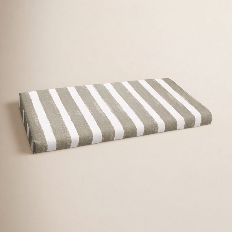 Gia Striped Indoor/Outdoor Bench Cushion, 48" W x 17" D