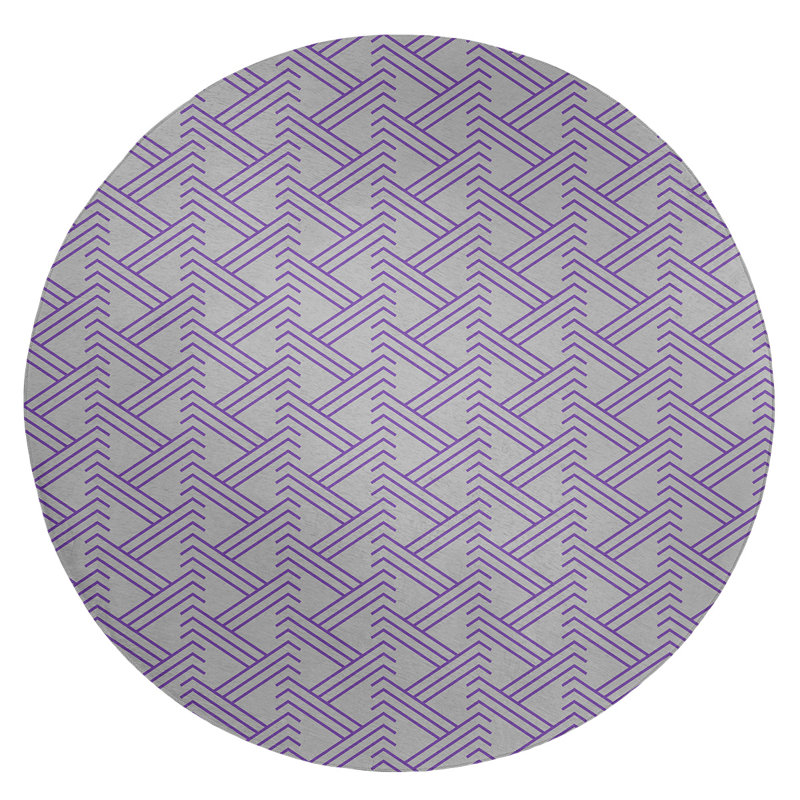 Chenille Geometric Indoor Rug, Round 5'