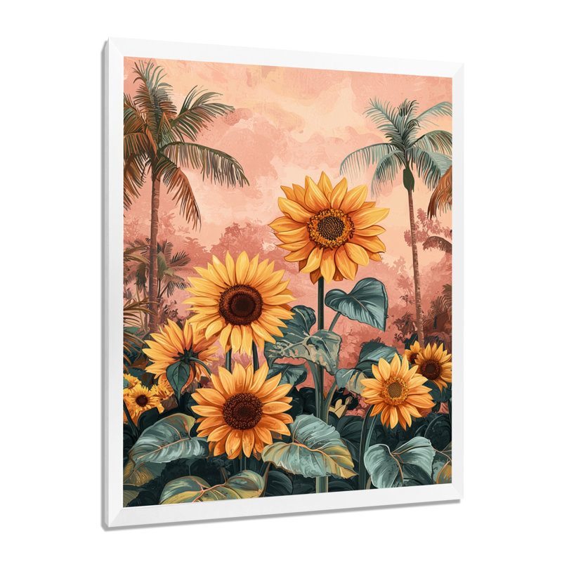 Drimit - Floral Wall Art Prints, H 32 po x l 24 po, Reproduction encadrée d'une seule photo, Blanc