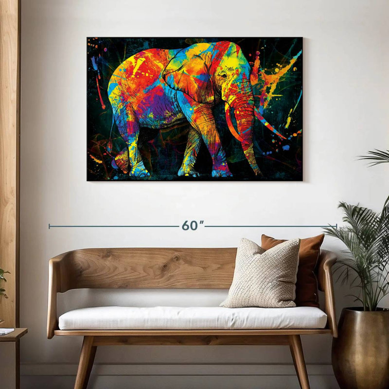 Éléphant brun Brampt, H 30 po x l 45 po