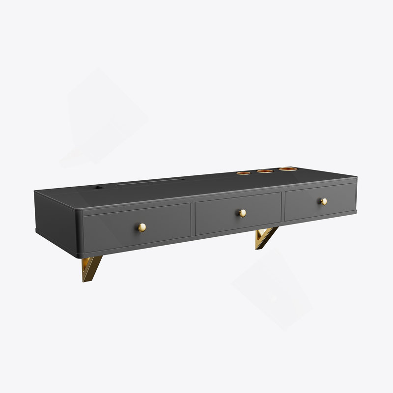 Tablette flottante 47 po avec tiroir, coiffeuse murale polyvalente, bureau, table flottante pour chambre à coucher