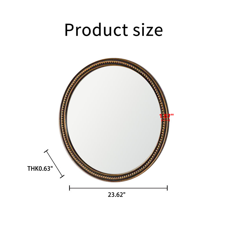 Miroir mural rond 23,6 po