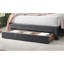 Lit plateforme contemporain de taille double avec velours côtelé gris anthracite et tiroir sous le lit, idéal pour la chambre à coucher avec rangement, design moderne