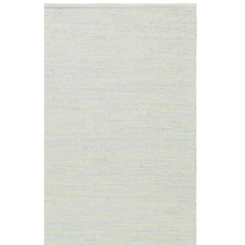 Tapis vert / ivoire en coton fait à la main Dallis, Tapis de couloir 2 pi 3 po x 9 pi