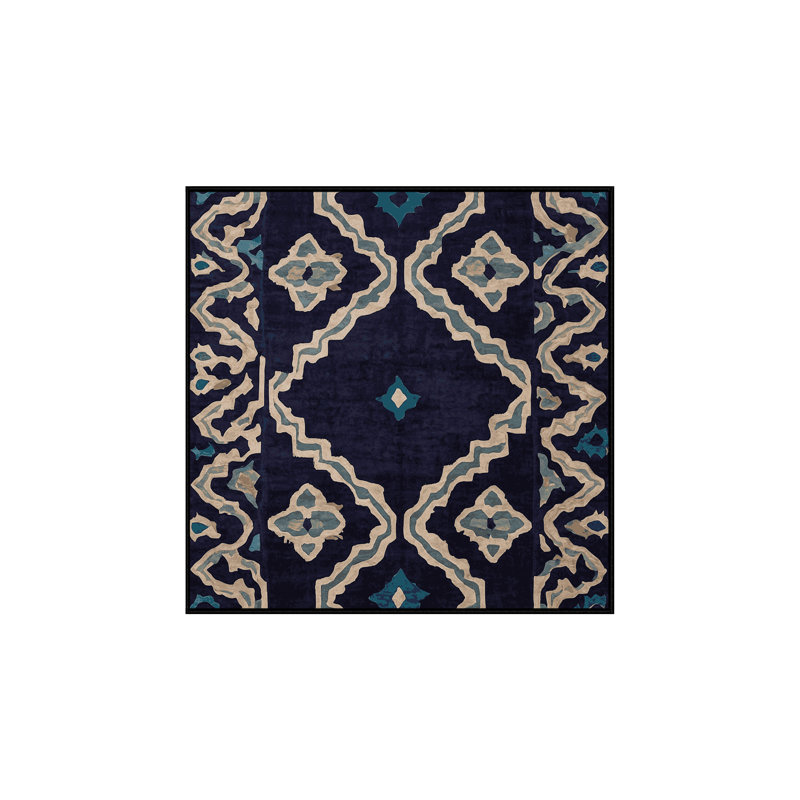 Tapis gris lavable à la machine, Carré 7 pi