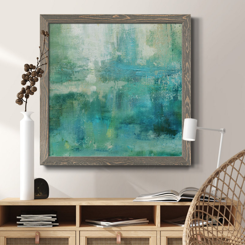 Autour de la montagne I - cadre photo, impression sur toile, H 20 po x l 20 po x P 1,5 po, Cadre gris