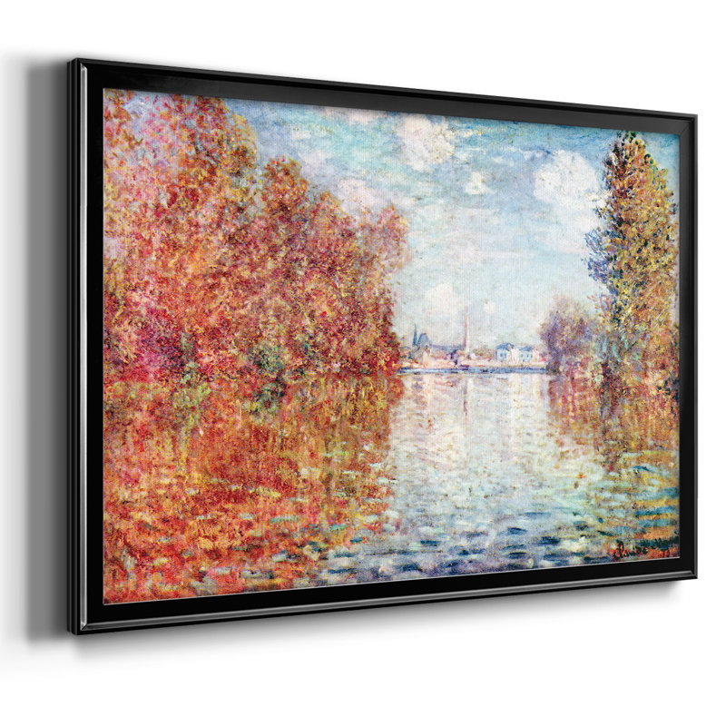 «Autumn In Argenteuil» par Monet, reproduction d'art sur toile, H 14 po x l 20 po x P 1,5 po, Noir