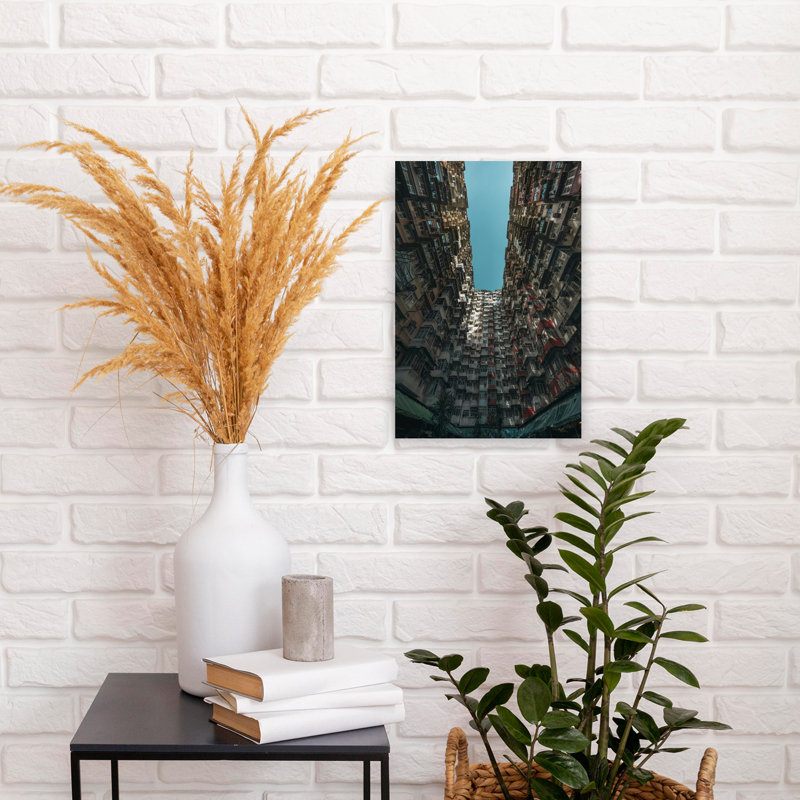 «Monster Mansion», art mural abstrait contemporain, H 18 po x l 12 po