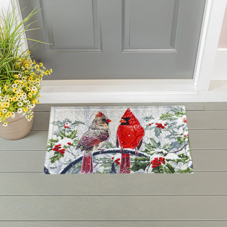 Winter Birds Door Mat