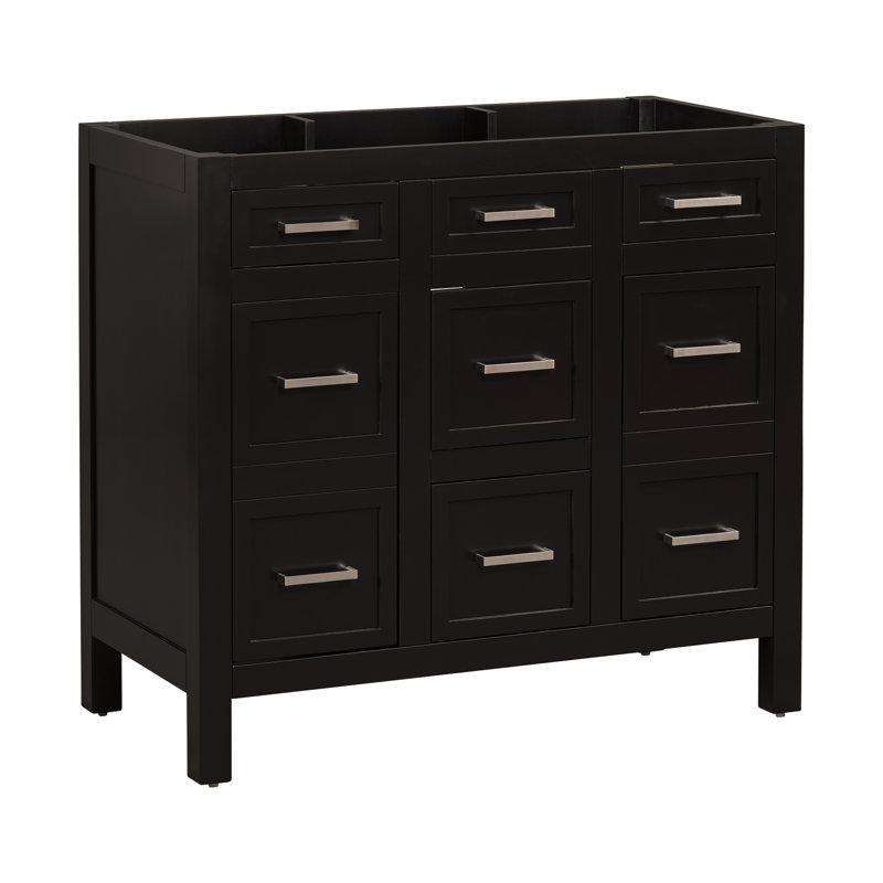 [Cabinet seulement] Meuble-lavabo de 36 po (lavabo non inclus), Noir, noir, noir, noir