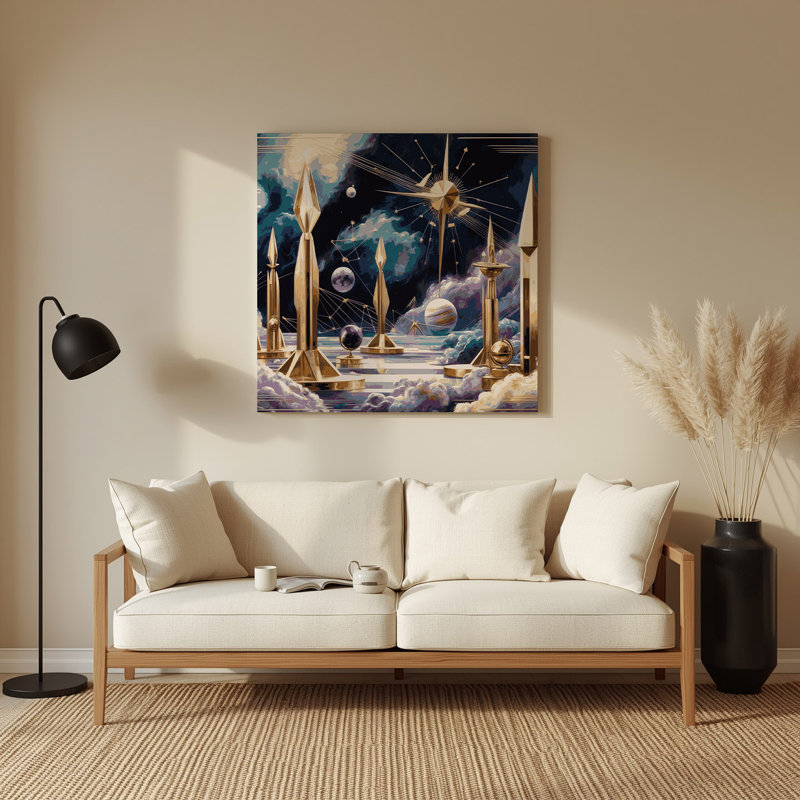 Art mural en métal mauve, H 144 po x l 144 po x P 0,05 po