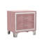 Ensemble de lit plateforme grand rose avec lumières DEL et deux tables de chevet