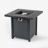 28-Inch Iron Square Propane Fire Pit Table