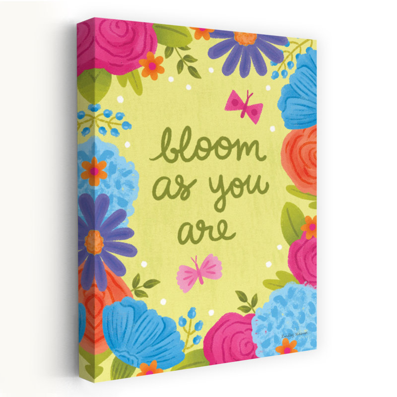 Contemporary Art Contemporary Butterfly Flower Art by Lindley Wiesner - Wrapped Canvas Print, 60.96 cm H x 40.64 cm W