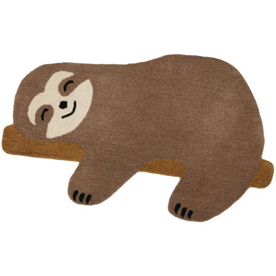 Tapis en laine pure Yogic Asana de Mirzapur | Tapis en forme d'animal