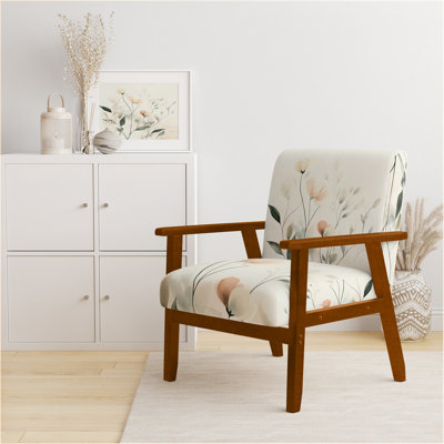 Chaise avec accoudoirs à motif floral abstrait Abstract - Soft Botanical Breeze I