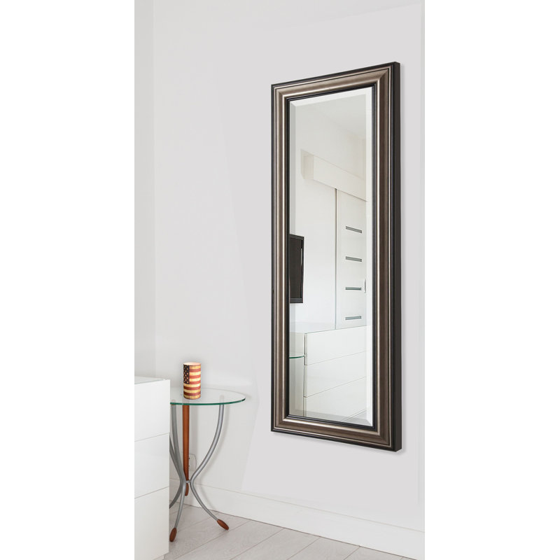 Miroir de corps biseauté pleine longueur argent antique, H 60 po x l 21 po