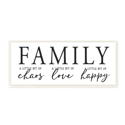 " Loving Family Sign Cheerful Casual Quote "