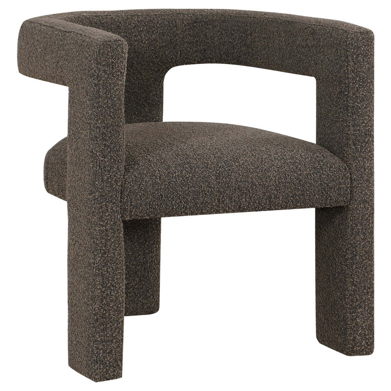 Chaise d'appoint rembourrée Mckinley, Chocolat