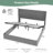 King Size Hydraulic Lift Storage Bed - Rustic Brown Wood Platform Bed Frame with 1000lb Capacity, No Box Spring Needed, American Artsy Design