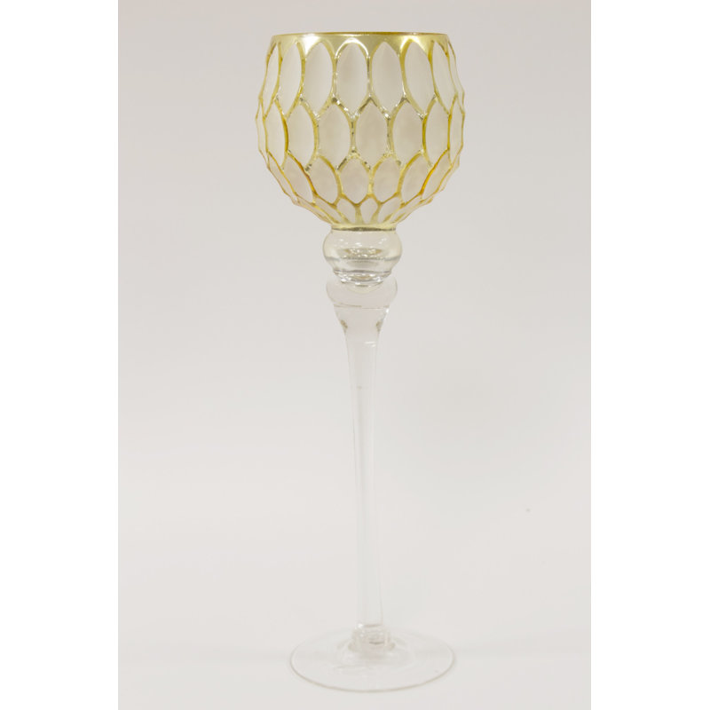 Jugtown Glass Tabletop, 40cm H x 13cm W x 13cm D, Golden/Creamy