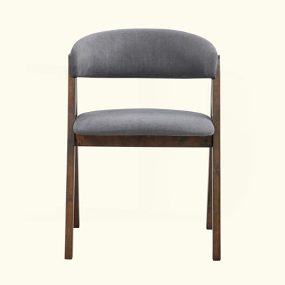 Ensemble de 2 chaises d'appoint en noyer à finition noyer