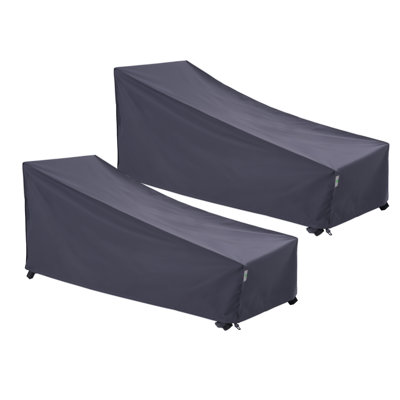 Waterproof Outdoor Patio Chaise Lounge Covers : Latest Rip-Stop Fabric, 3-Year Warranty