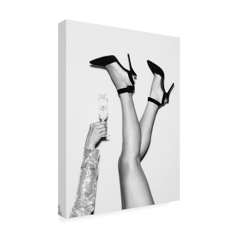Art sur toile, noir et blanc, H 14 po x l 19 po
