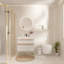 Meuble-lavabo mural moderne avec lavabo en acrylique intégré et tiroirs-109920769-109920775