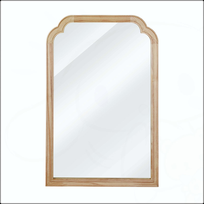 Miroir de coin 20 po x 30 po, 30 po x 20 po, Bois naturel