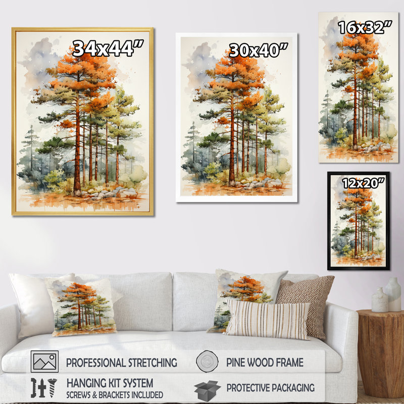 «Pine Tree Majestic Ponderosa II», reproduction sur toile tendue, H 32 po x l 24 po x P 1 po
