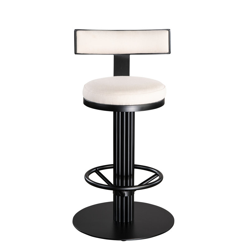 Tabouret de bar / comptoir Candace, Tabouret de comptoir (siège d'une hauteur de 26 p, Noir