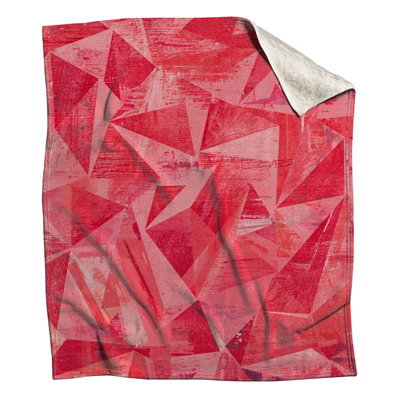 Red Geometric Shapes Blankets