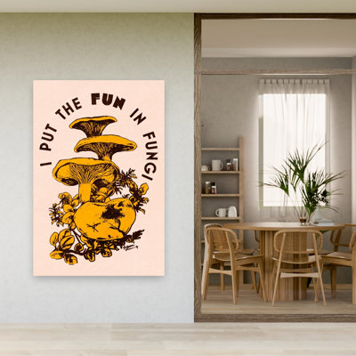 «Fun in fungi», rétro, forêt abstraite, reproduction d'art mural