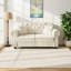 Canapé Chesterfield de 63 pouces de style Mid-Century avec repose-pieds, accoudoirs roulés et garniture cloutée-786885095