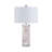 30" Crystal Table Lamp With White Shade