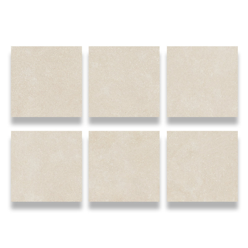 Spanish Ciottoli  24" x 24" Matte Stone Look Porcelain Floor and Wall Tile (4 PCS, 15.28 Sq. Ft./Case), Ivory