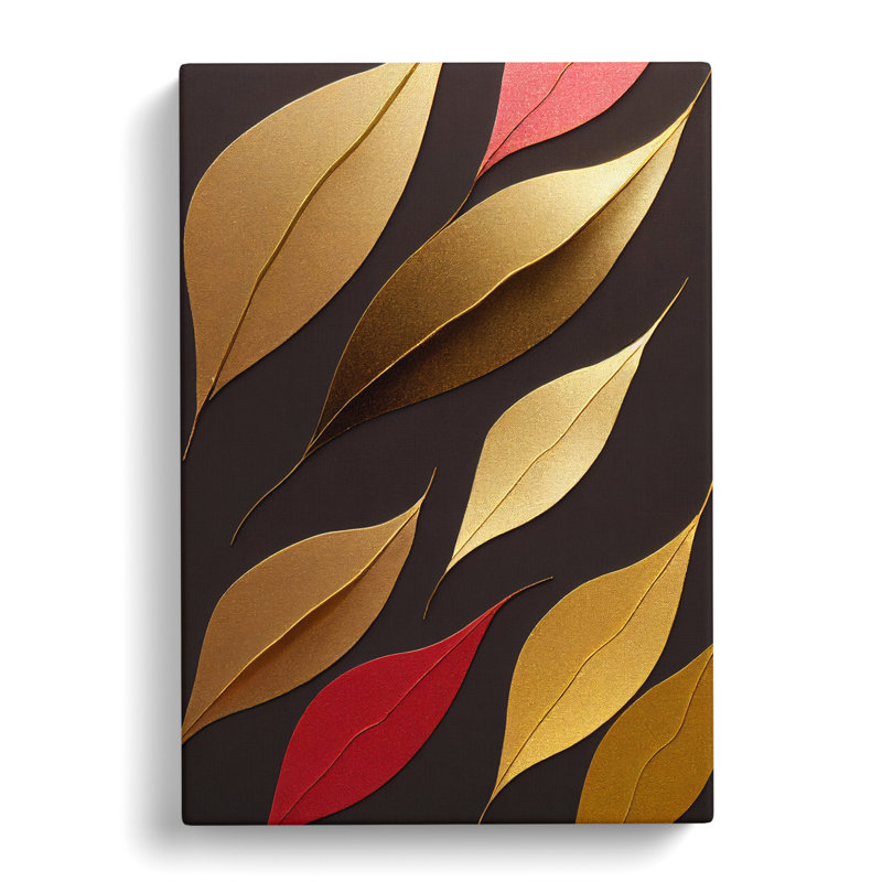 CAN-V0523-1099X Gold Leaf - Wrapped Canvas Print, 76cm H x 50cm W x 3cm D