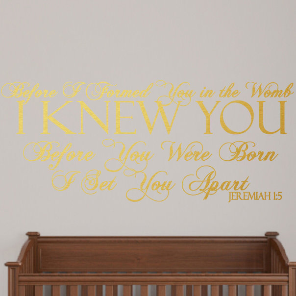 Text & Numbers Non-Wall Damaging Wall Decal, Gold