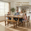 Ensemble de salle à manger 6 pièces avec pieds en bois massif, chaises ergonomiques, capacité de table de 220 lb-2079718717