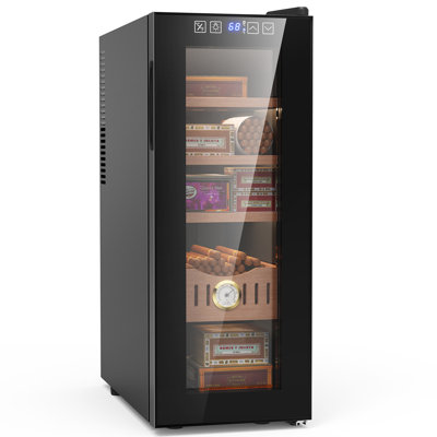 35L Electric Cigar Humidor with Compressor Cooling, 250+ Capacity