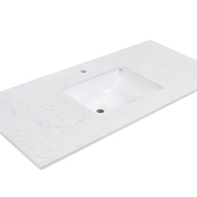 Plateau de meuble-lavabo simple 49 po Salerno