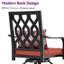 Tabouret de bar extérieur pivotant en métal avec coussin 29 po Soline-739471193