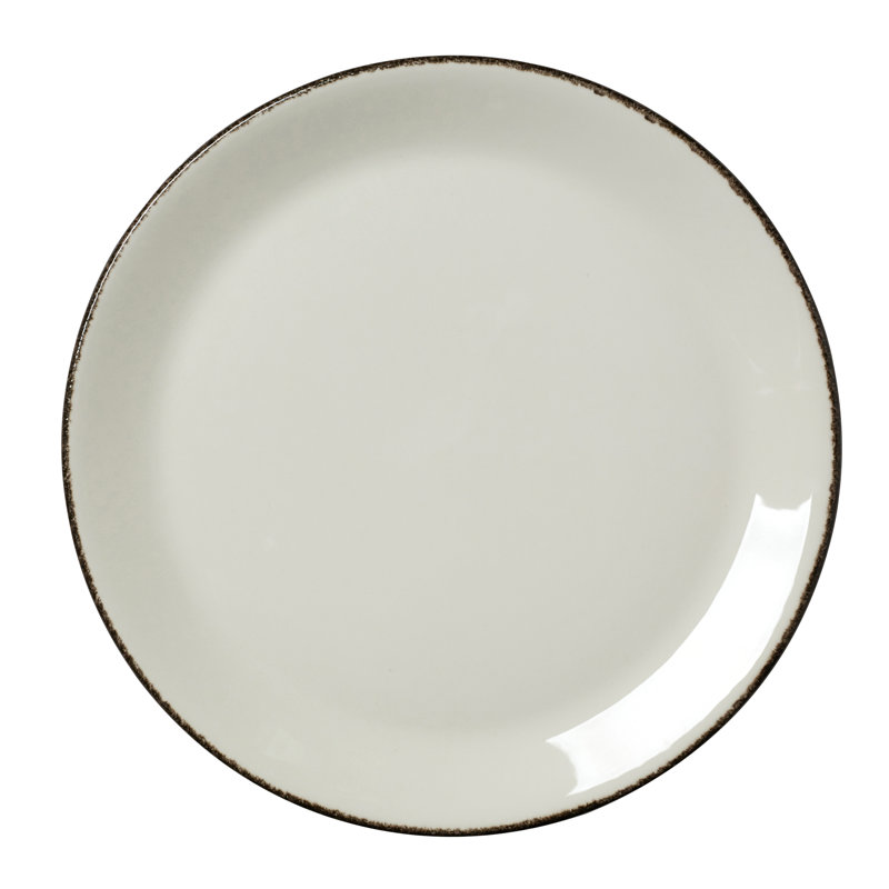 Assiette coupée BLUE DAPPLE, Blanc / Anthracite