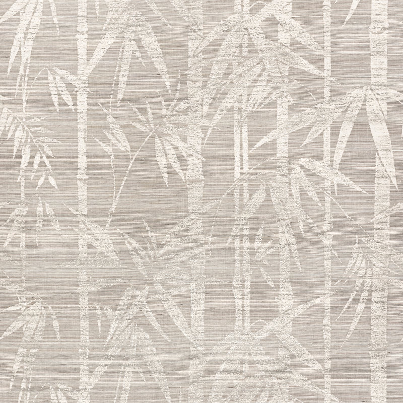 Les Bambous Sisal Wallpaper, Fog