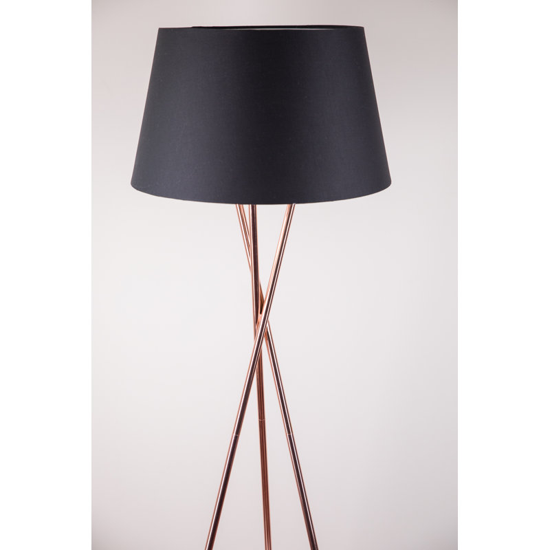 Dumas 154cm Tripod Floor Lamp, Black, Copper